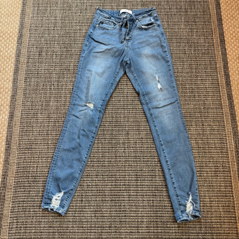 KanCan Light Blue Distressed Skinny Jeans